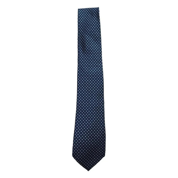 Tommy Hilfiger Blue Diamond Silk Necktie - Picture 1 of 3